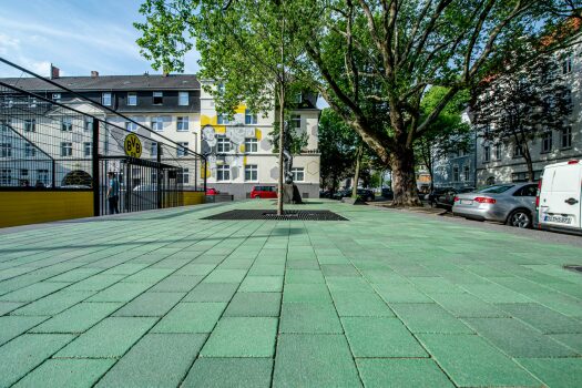 Dortmund (D), Max-Michallek-Platz, soccer place, Belpasso Pesto brilliant, textured.