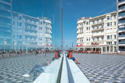 Knokke (BE), Rubens-Plein, Boulevard Grassano, Nardo, Bianco en Objectkleur Beneveto.