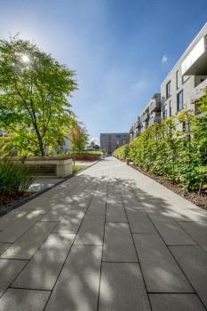 Köln (DE), Woonkwartier Clouth-Terrein, Boulevard Zandbeige.