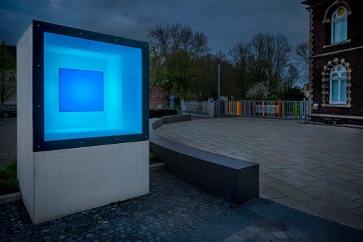 Kunstmuseum Ahlen, Colour Cube Lichtkunstwerk, Betongehäuse ConceptDesing.