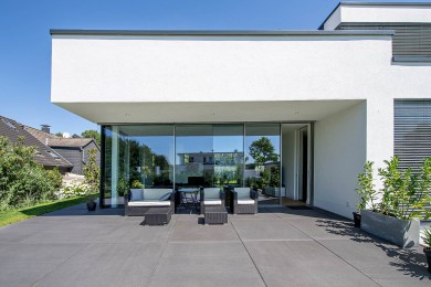 Senzo Terrassenplatte Anthrazit Terrasse Platte Dunkel Anthrazit Flachdach Modern 036