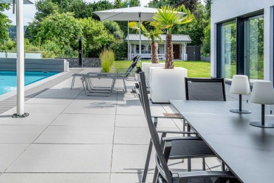 Senzo Terrassenplatte Hellgrau Elegant Pool 2541 114