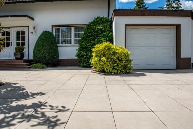 Senzo Terrassenplatte Sand 2603 009 Garage Einfahrt beige